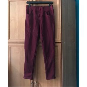 Burgundy Stretchy Pants